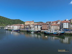 Fishing boats. Oria River. Orio, Gipuzkoa, Basque Country, Spain